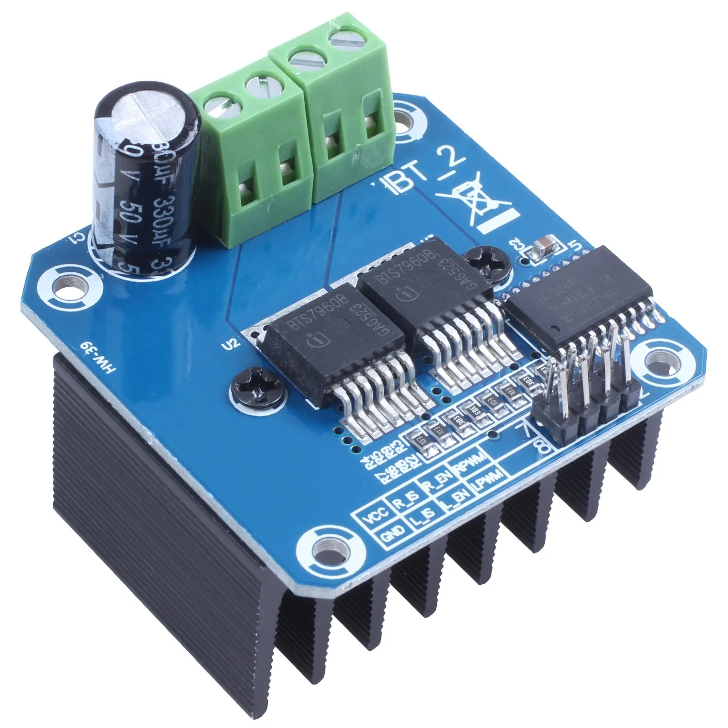 

Полупроводниковый двигатель BTS7960 43A H-Bridge PWM Drive для Arduino HOT