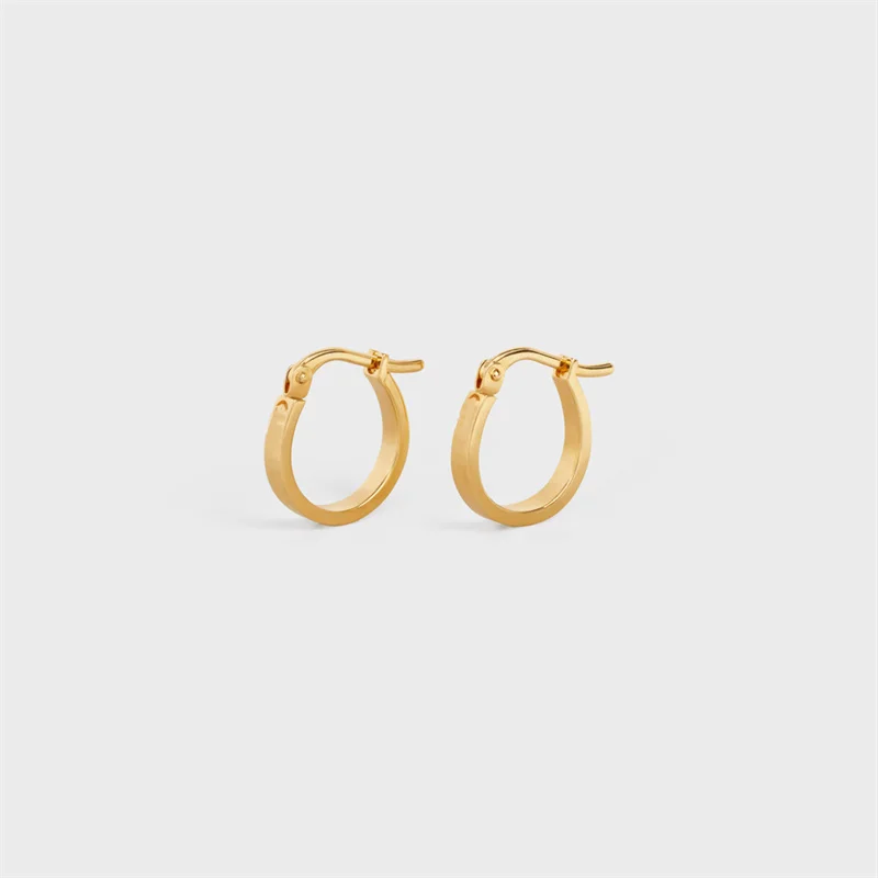 

Ins French Niche Design U-Shaped Plain Ring Earrings Women Simple High-Grade Temperament All-Match Fashion Accessories