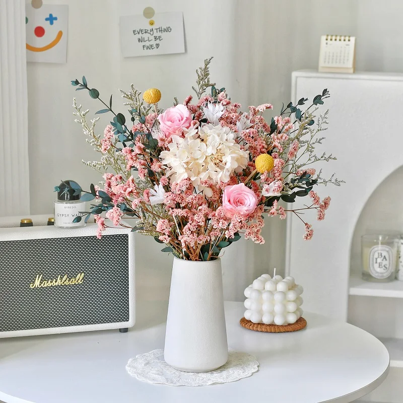 Натуральный сушеный букет цветов свадебный настоящий консервированный вечные