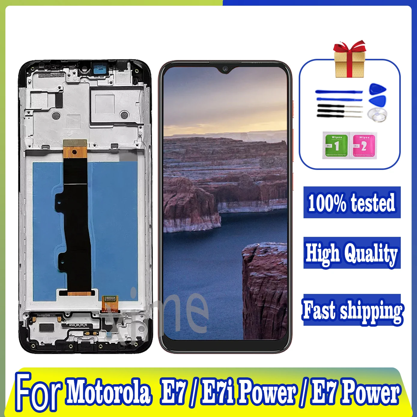ЖК-дисплей 6,5 'для Motorola Moto E7 E7i Power, сенсорный ЖК-экран для Moto E7 Power, дигитайзер в сборе, Repai, оригинал