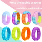 Игрушки-антистресс, сенсорный браслет с пузырьками, Простой браслет с затемнением, декомпрессионное кольцо для декомпрессии, игрушка, попит для взрослых и детей