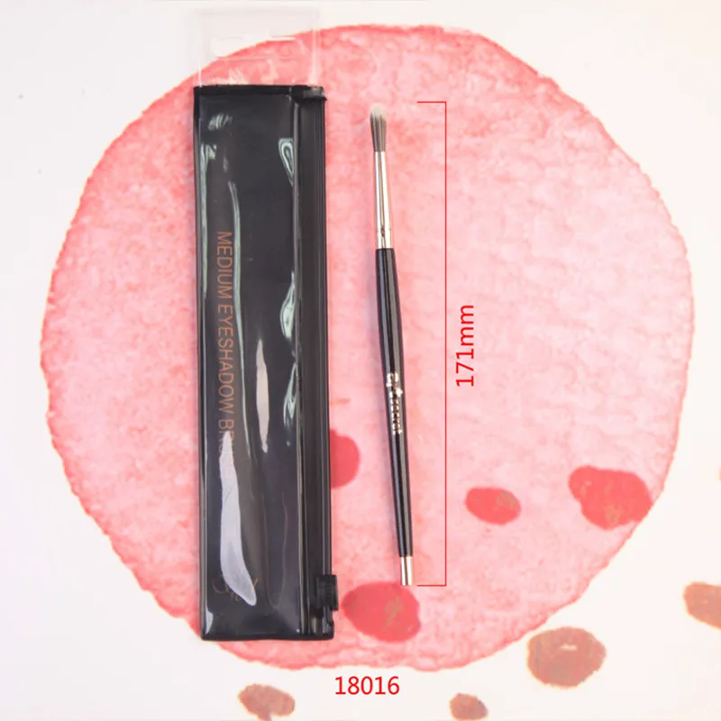 

Artsecret 18016 средняя кисть для теней для век с алюминиевым ободком и крышкой, искусственная деревянная ручка, красивые инструменты для макияжа