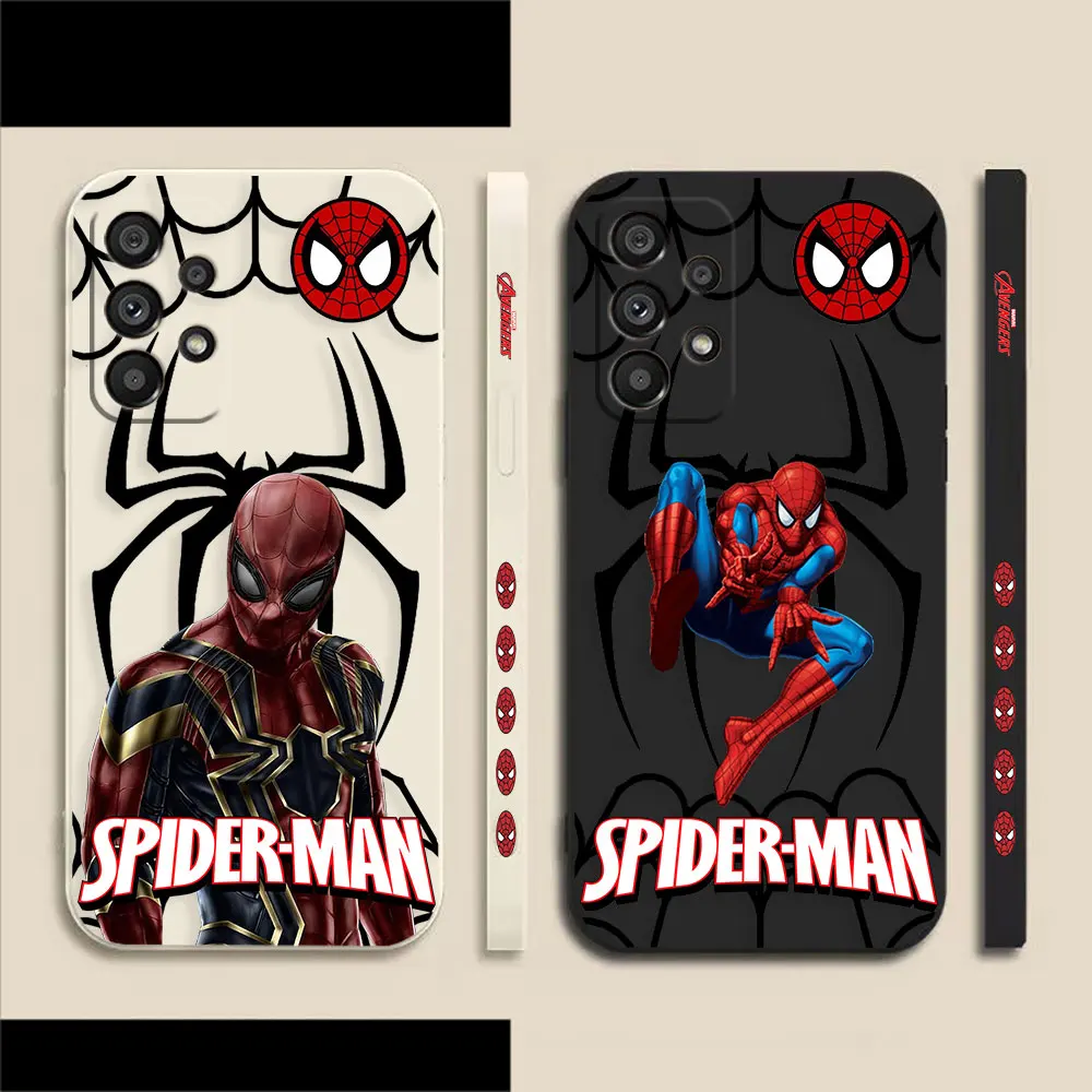 

Marvel Avengers Spider-Man Phone Case For Samsung Galaxy A72 A71 A53 A52 A51 A42 A32 A31 A23 A22 A21S 4G 5G Colour Liquid Case