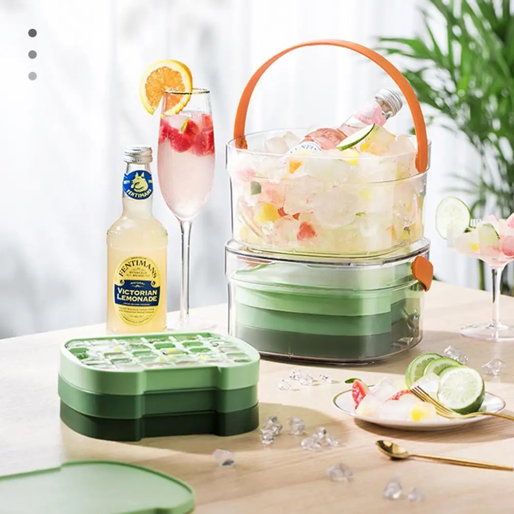 

Ice Cube Grid Large Capacity Ice Tray Mold Box Ice Cube Tray Mold Diy Bar Pub Wine Ice Blocks Maker Model Kitchen Accessories