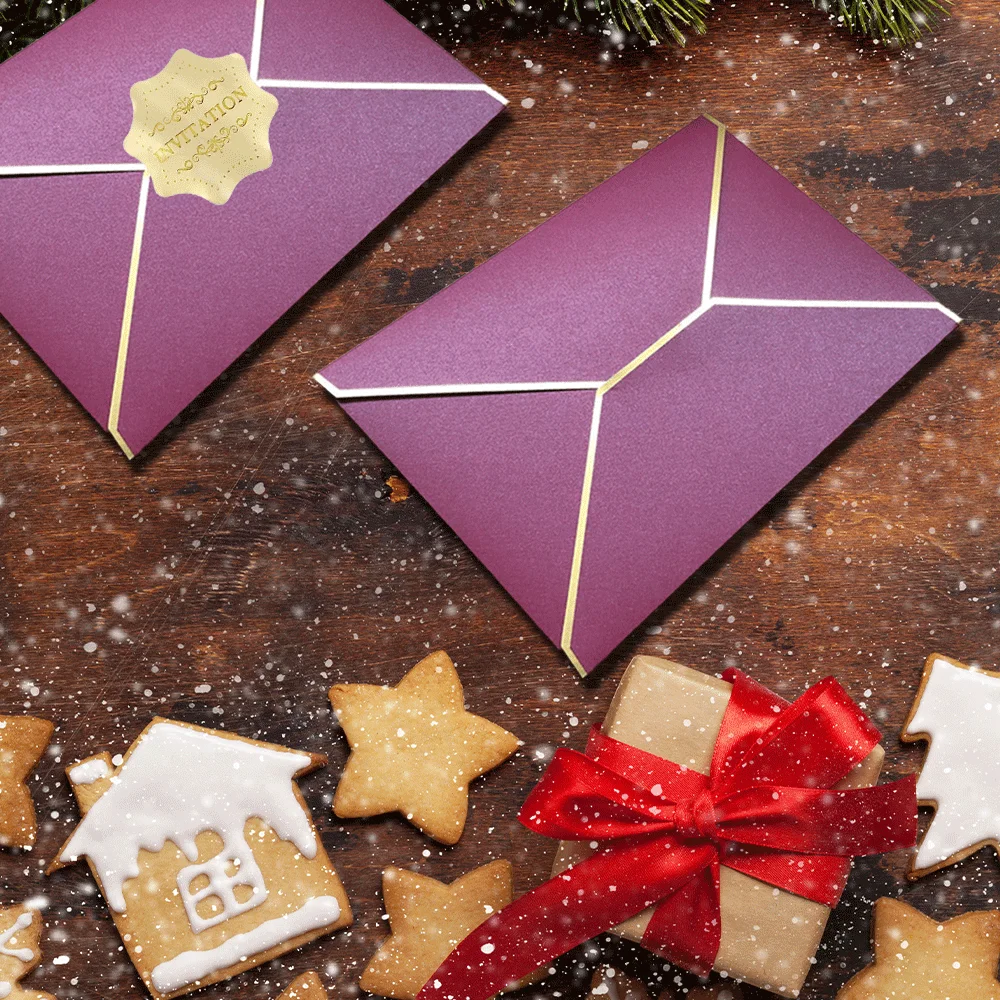 10/30/50 шт. конверты формата А7 5 4 &quot×7 7&quot с золотой каймой для свадебных