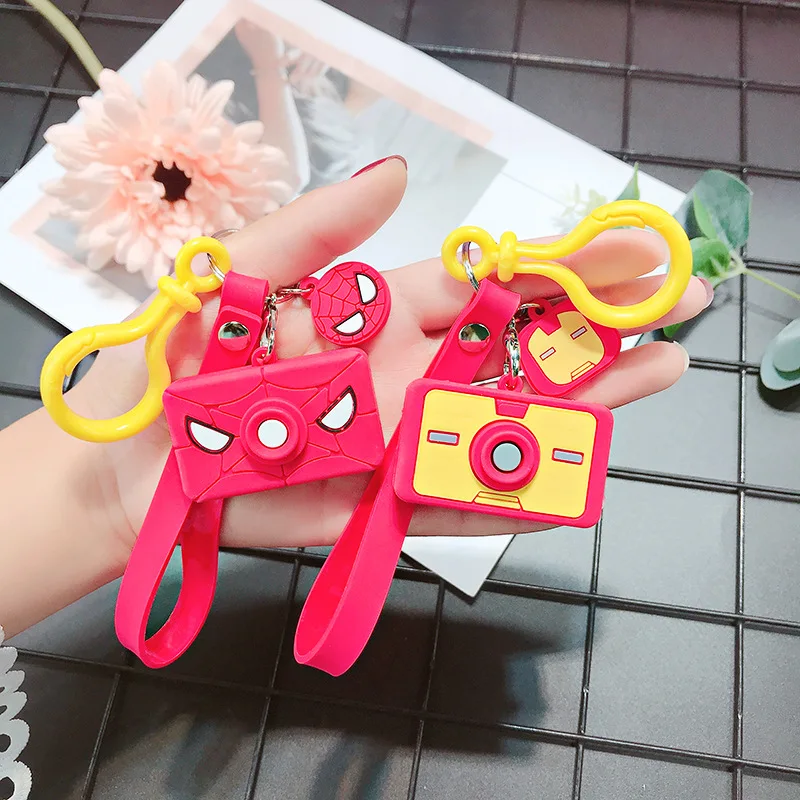 

Avengers Cute Doll Cartoon Camera Keychain Car Key Chain Pendant Creative Small Gift