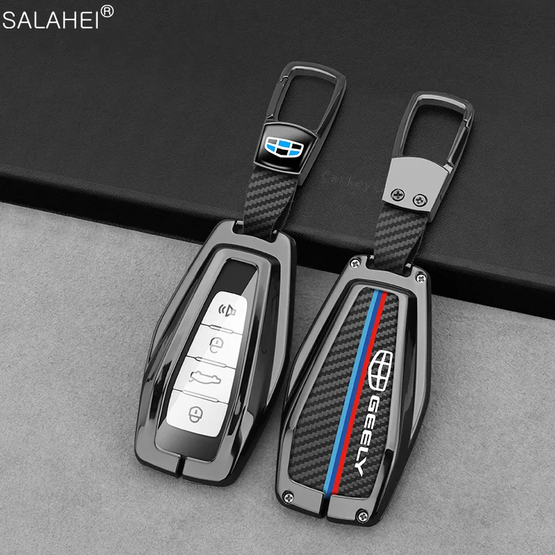 

Carbon Fiber Car Key Cover Case Shell For Geely Coolray Atlas Boyue NL3 Emgrand X7 EX7 SUV GT GC9 Borui GX7 Okavango Accessories