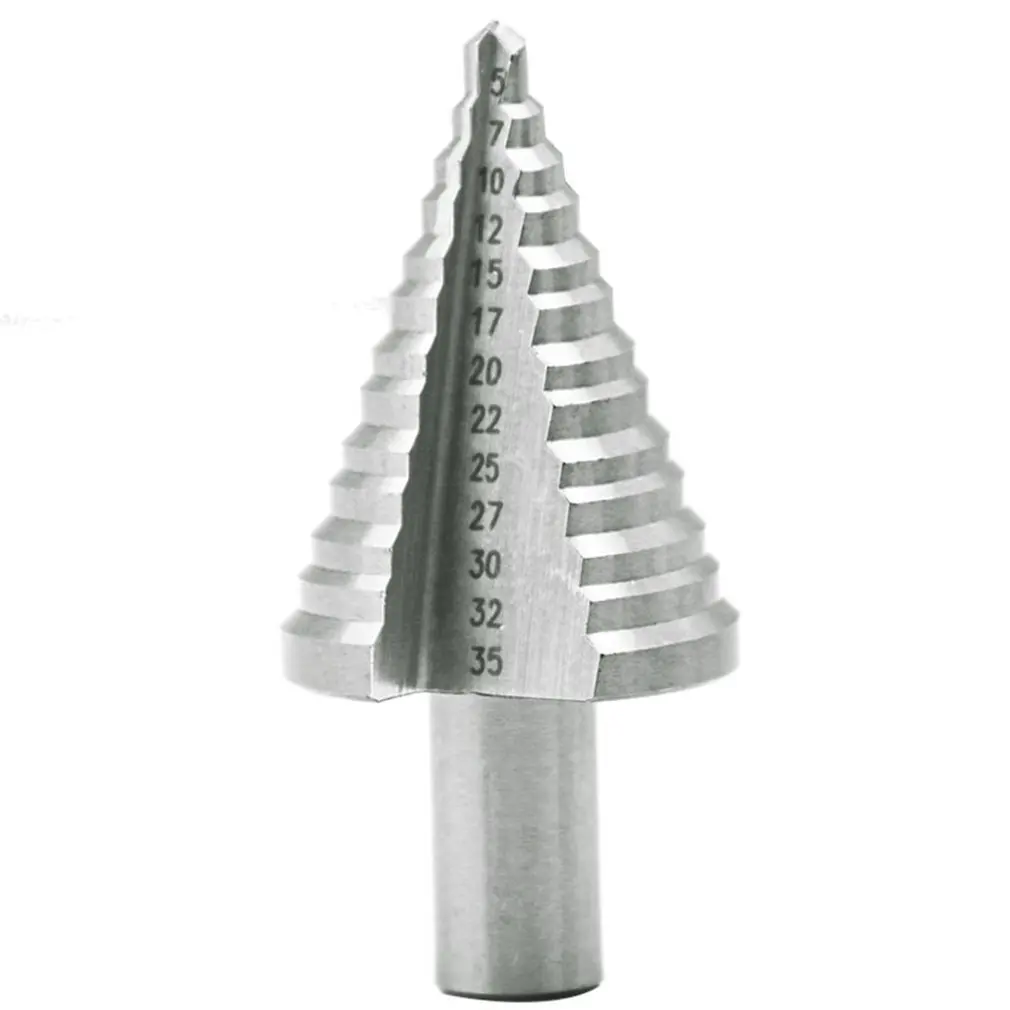 

5-35mm Step Drill Bit Durable Metal High Speed Steel Wood Drilling Conduit Installation HSS 4241 Industrial Drill