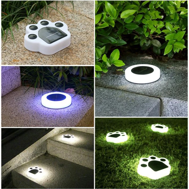 Solar Powered Garden Ground Light Lawn Landscape Buried Floor Night Lights Waterproof Pathway Yard Lights with 8 LED Lamp