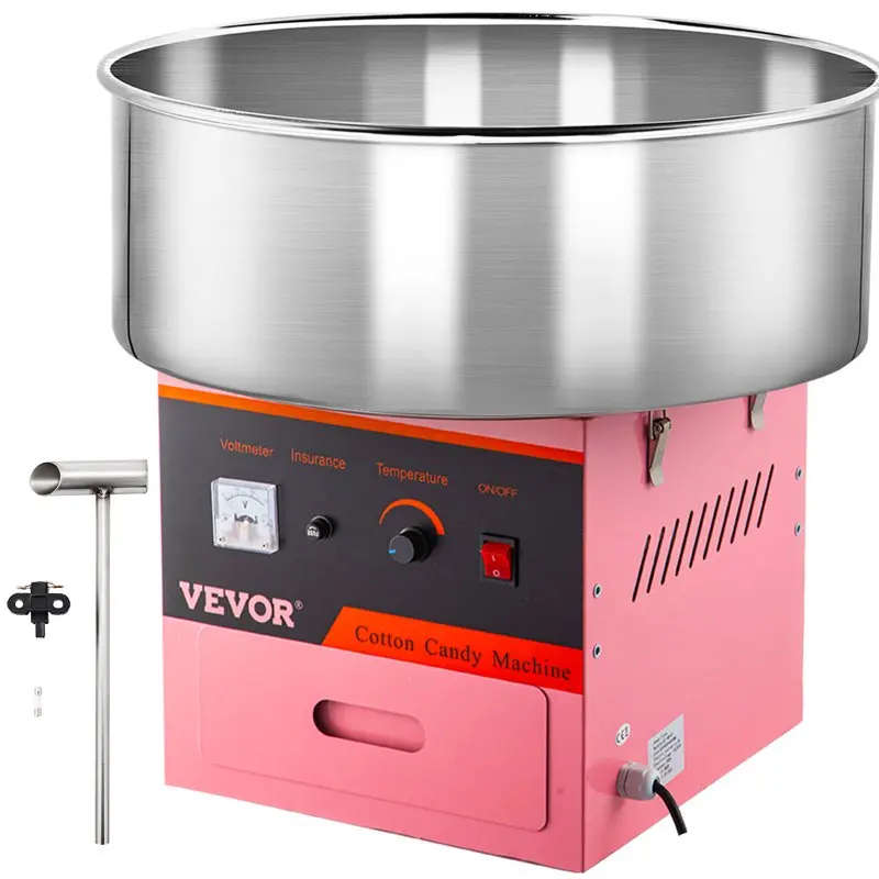 

20.5" Commercial Cotton Candy Machine Electric Floss Maker 1030W for Family and Various Party, Pink