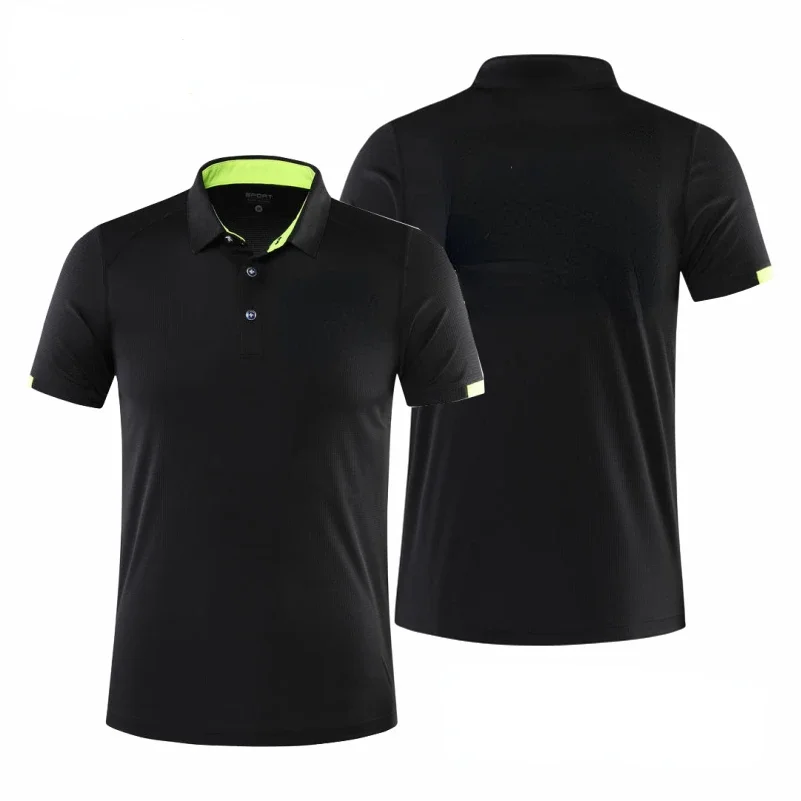 

Быстросохнущая спортивная рубашка-поло с принтом и вышивкой, дышащий отворот, короткий рукав, Классический 4xl