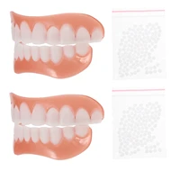 teeth fake dentures tooth silicone denture veneers false temporary teeth veneer adhesive smiling dental repair upper lower cover