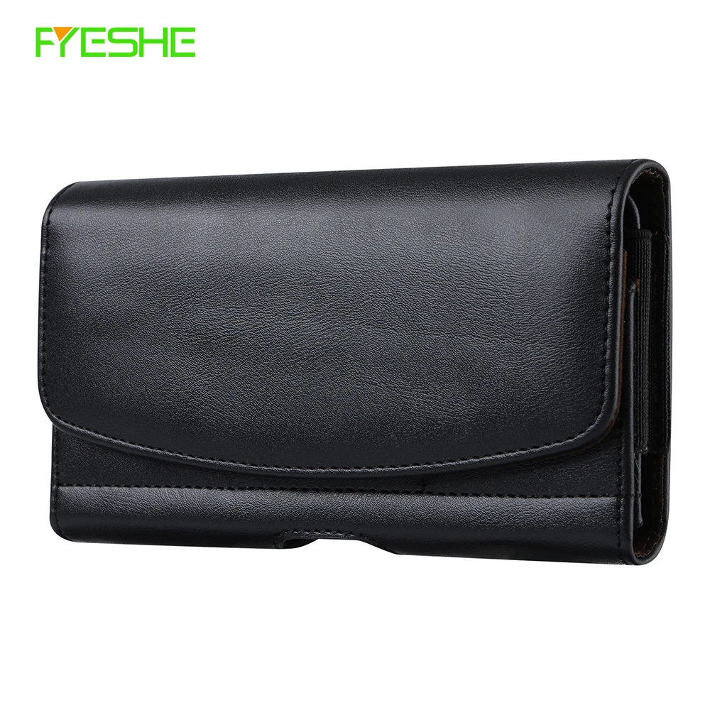 

Universal Leather Holster Belt Case Mobile Phone Bag For Samsung iPhone Huawei Xiaomi Case Dual Pouch Men Waist Bag Pack