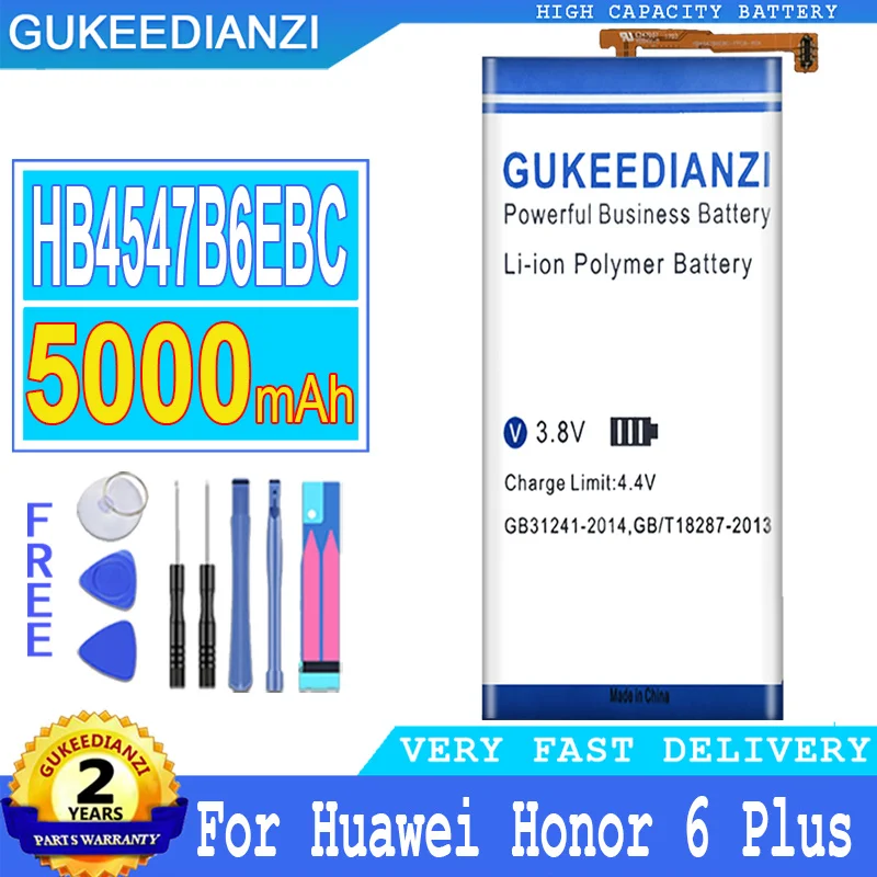 

Аккумулятор GUKEEDIANZI HB4547B6EBC, 5000 мАч, для Huawei Honor 6 Plus, 6 plus