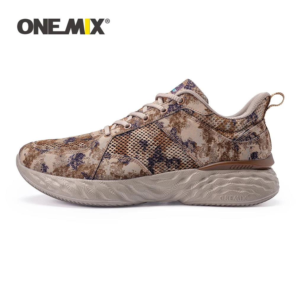ONEMIX 2023 New Style Military Training Sneakers for Men Soft Army Sports Shoes Breathable Mesh Camouflage Walking Shoes