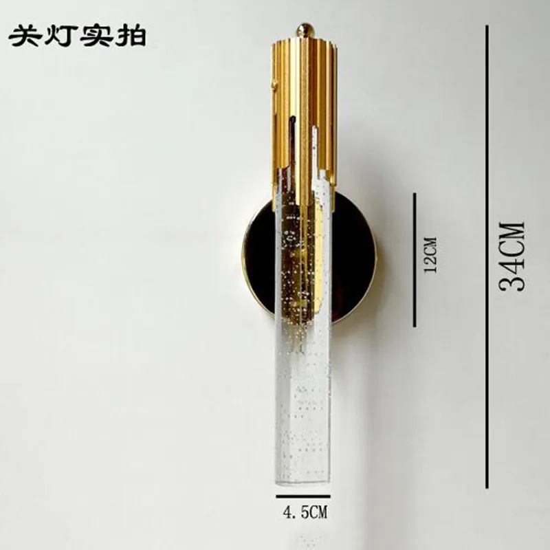 

Modern Simple Crystal Wall Lamps Aisle Corridor Bedroom Bedside Atmosphere Wall Light Living Room TV Background Led Wall Sconce