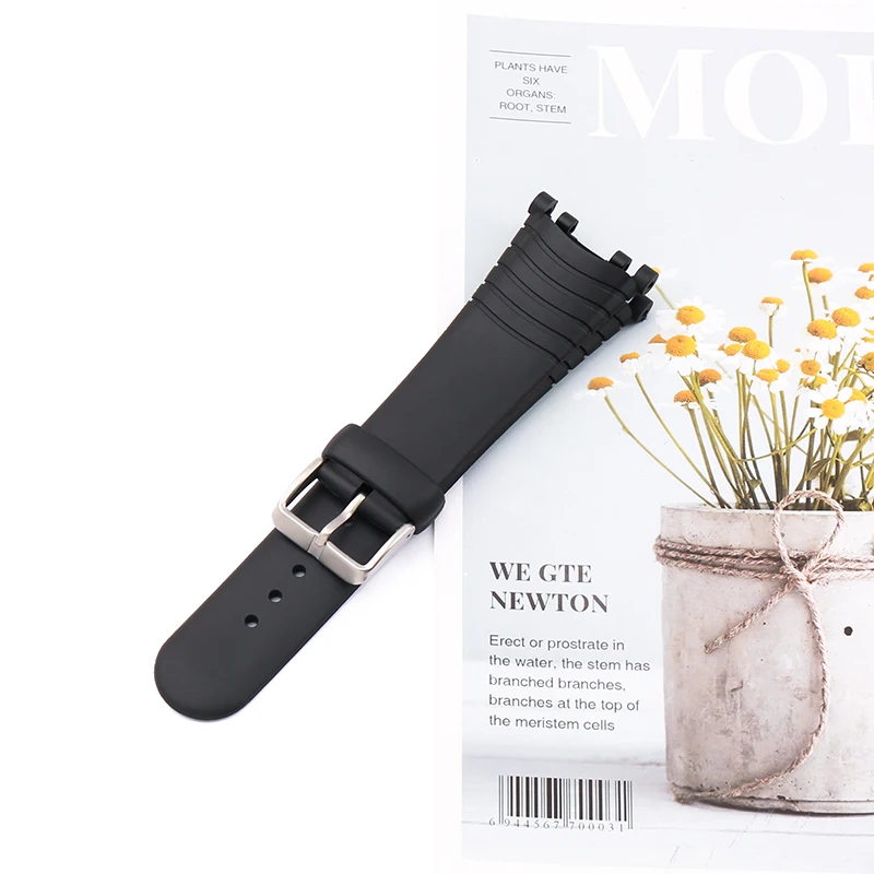 Watch Accessories Men's rubber watch strap for Suunto vector Outdoor sports waterproof watch band buckle screw tool