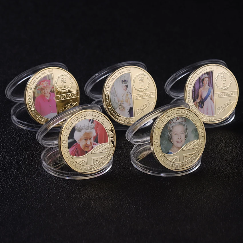 

Памятные монеты с покрытием Королевского Величества Елизаветы Ii, сувенирная монета с принцом Филипом в подарок, украшение для дома