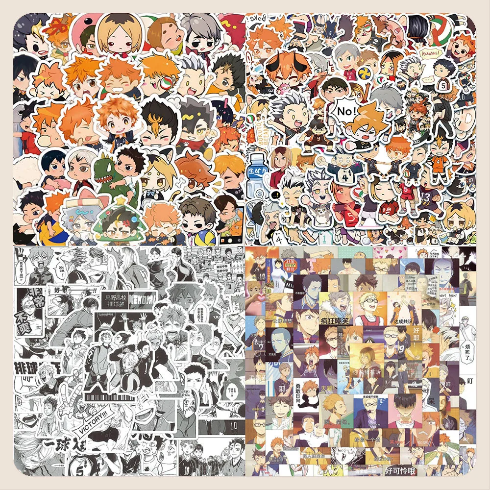Q-версия Haikyuu наклейки японского аниме мультяшные украшения тетради канцелярские