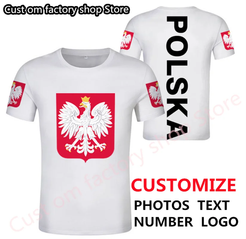 

Poland Summer Custom Poles tshirt Men Sport t-shirt DIY Tee POLSKA Emblem Tee Shirts Personalized PL Country Polacy T shirt