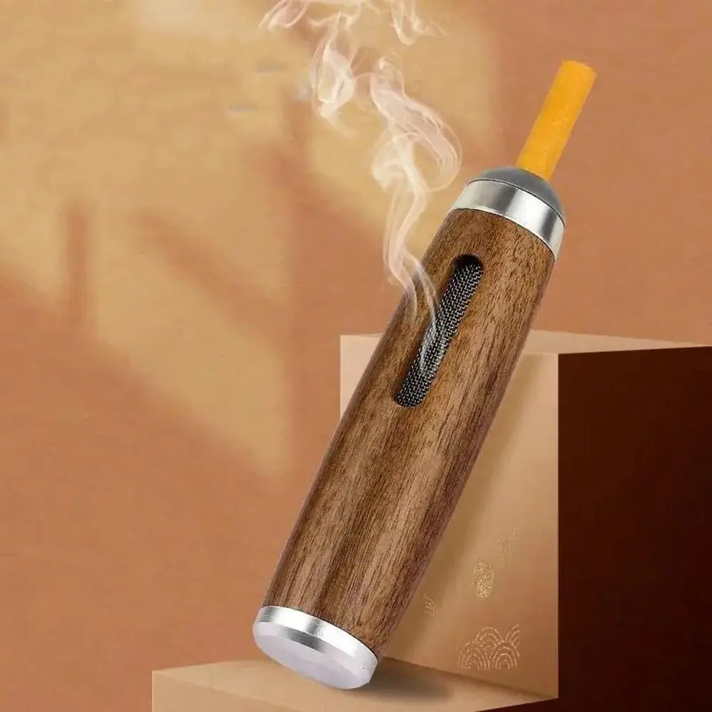 

Walnut Wood Ashtray Car Ashtray Anti-smoke Ash Organizer for for 5.2/6.8/7.8mm Cigarettes for Working Driveing Outdoor