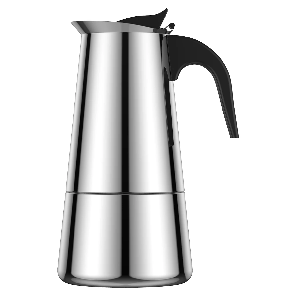 

Espresso Maker Induction Coffee Maker Stainless Steel Stovetop Coffee Maker Moka Pot 200ml/4 Cup Portable Coffee Maker Pot