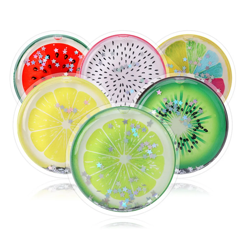 Cute Summer Fruit Soft Phone Holder Stand Flower Avocado Lemon Glitter Mobile Grip for iPhone 11 XR 7 8 Ring Holder Kawaii Girl