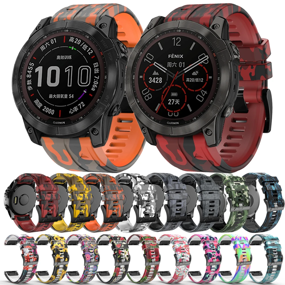 

Ремешок силиконовый для наручных часов Garmin Fenix 7 7X 6 6X 5 5X Plus 3HR
