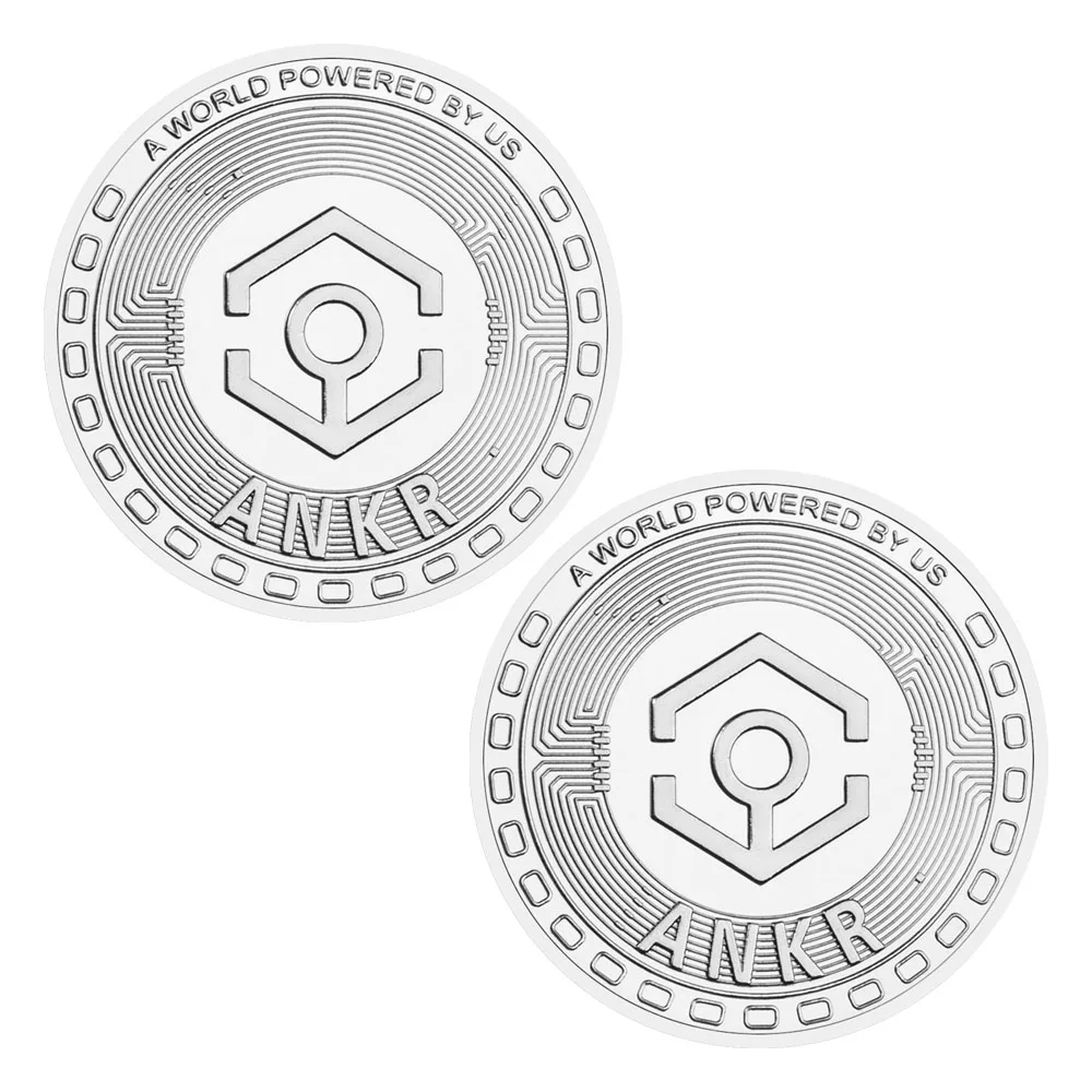 1 шт., посеребренные криптовалюты-сувениры