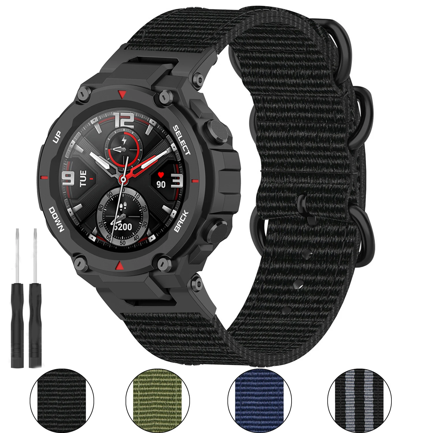 

Ремешок нейлоновый для смарт-часов Huami Amazfit T-REX 2, спортивный браслет для Xiaomi Amazfit T-Rex/T Rex Pro 2