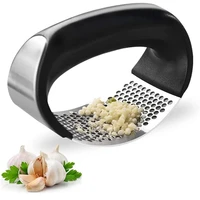 1pc garlic press manual squeezer garlic pounder stainless steel kitchen gadget sets hand tools 117 4cm durable practical
