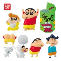 japan anime bandai gachapon capsule toy gacha crayon shin chan role colorful clip toru kazama figurine desktop decoration