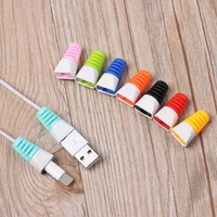 10pcs cable protector bobbin winder data line case rope protection spring twine iphone android usb charging earphone cable cover
