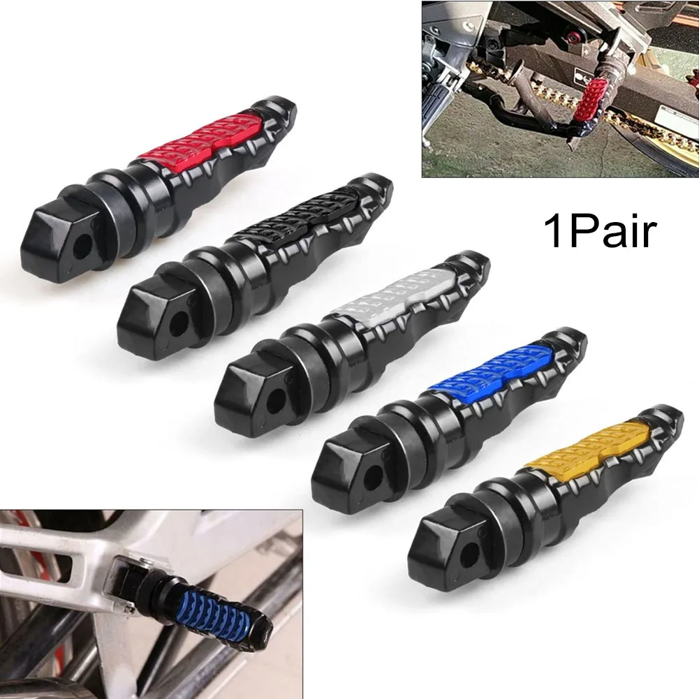 

Universal 1pair Motorcycle Rear Passenger Foot Pegs Pedals Footrest Scooter Foot-Peg Motorbike Pedal Modification Aluminum