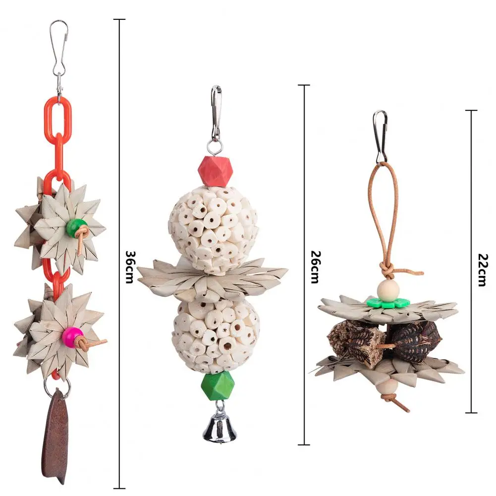 

Bird Chew Toy Reliable Parrot Toy Bite-Resistant Pet Parrot Bird Chewing Toy Hanging Decoration Relieve Boredom