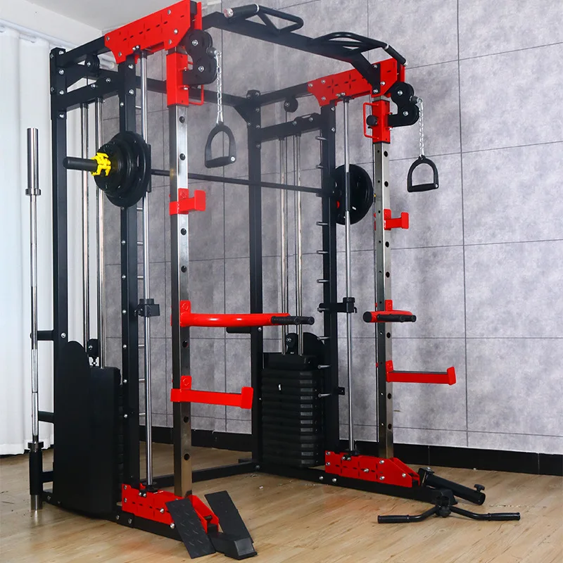 

Smith Machine Household Comprehensive Training Deep Squat Gantry Commercial Weight Lifting Pull Up Bench Push Frame