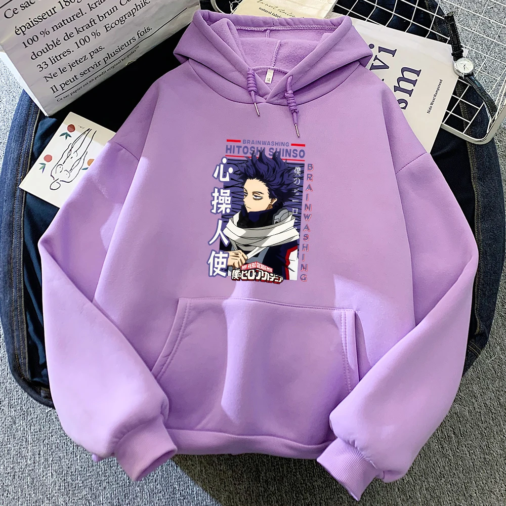

Hitoshi Shinso Hoodie Anime My Hero Academia Sweatshirts Winter Women Winter/Autumn Tops Unisex Long Sleeve Sweatshirt Sudaderas