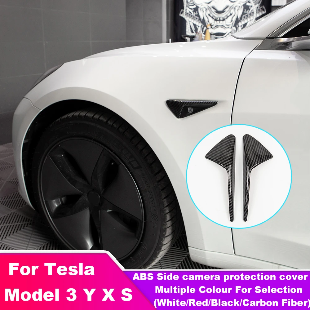 

2 шт., защитная крышка из углеродного волокна для боковой камеры Tesla Model Y 3 X S