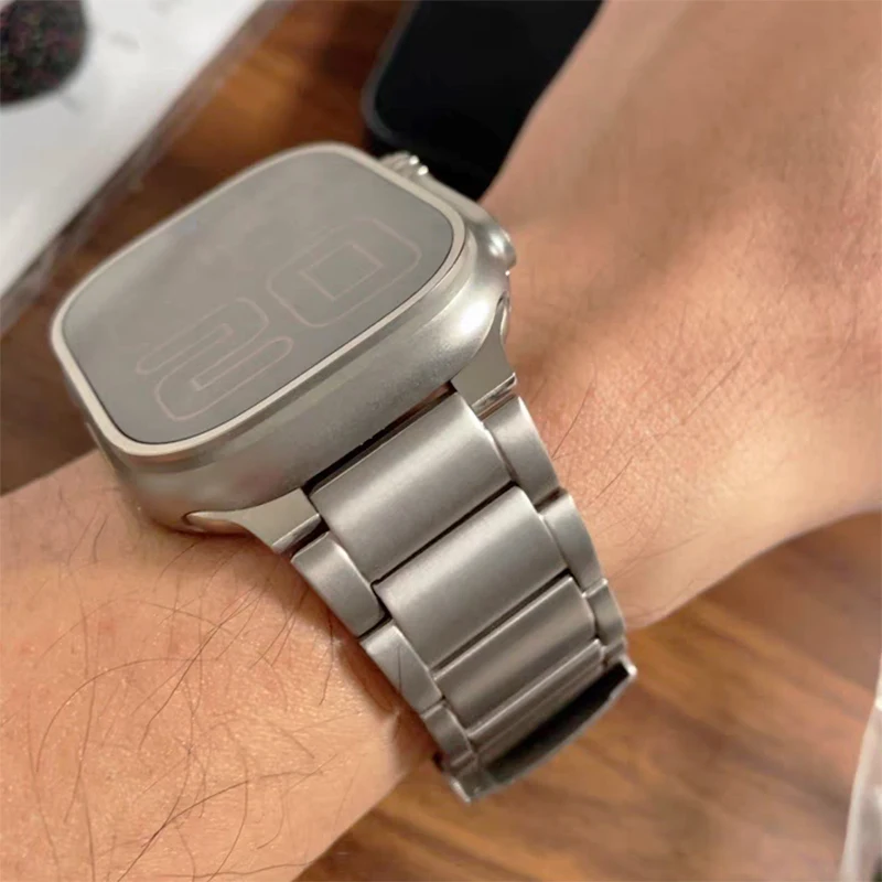 Titanium Strap for Apple Watch Ultra 49mm Band 44mm 42mm 40mm 45mm 69g Titanium Bracelet Watchband for iWatch 8 7 6 SE 5 4 3 2