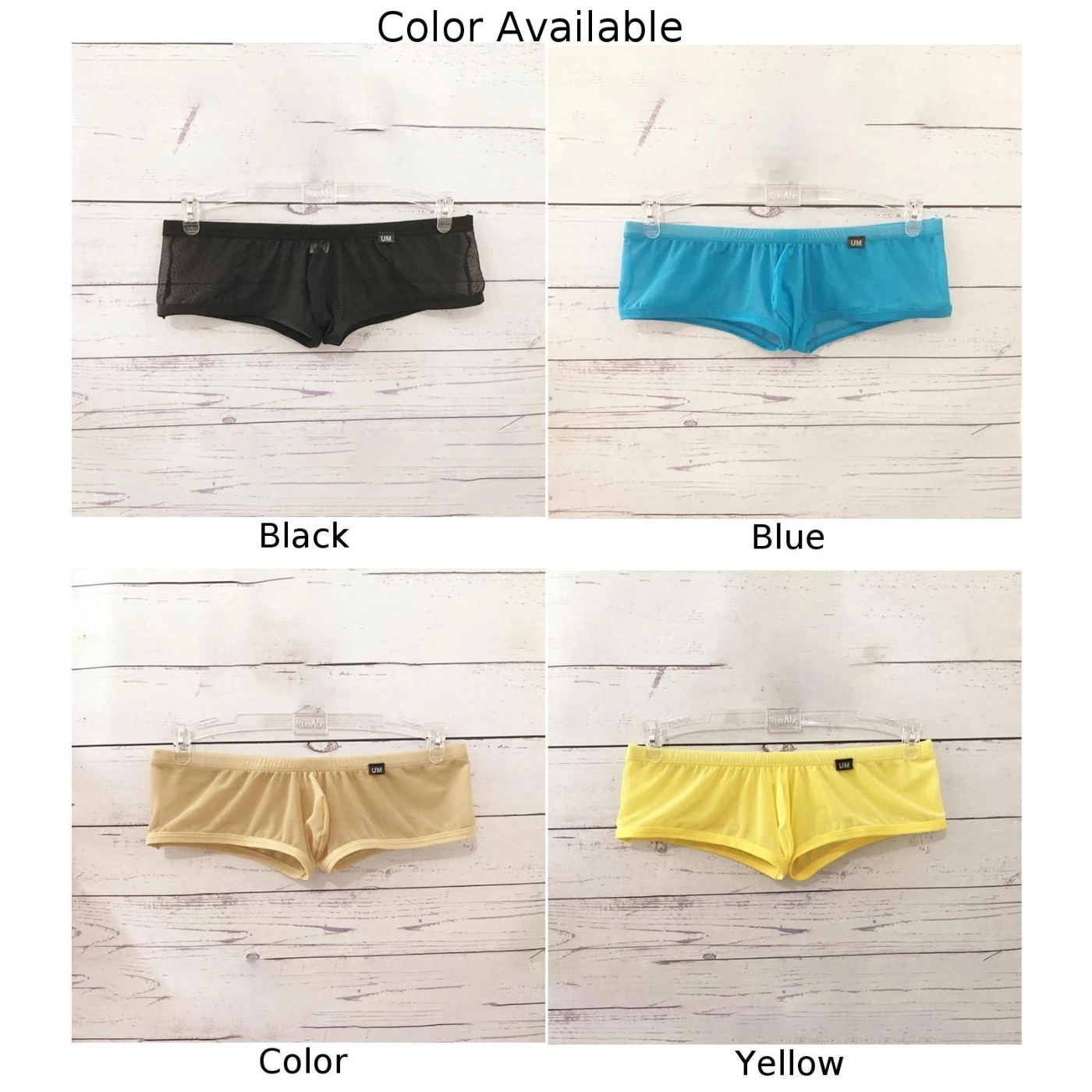 Sexy Men Mini Boxer Briefs Transparent Mesh Panties Male Sheer Shorts See Through Ultra-thin Underpants Cool Knickers Undies