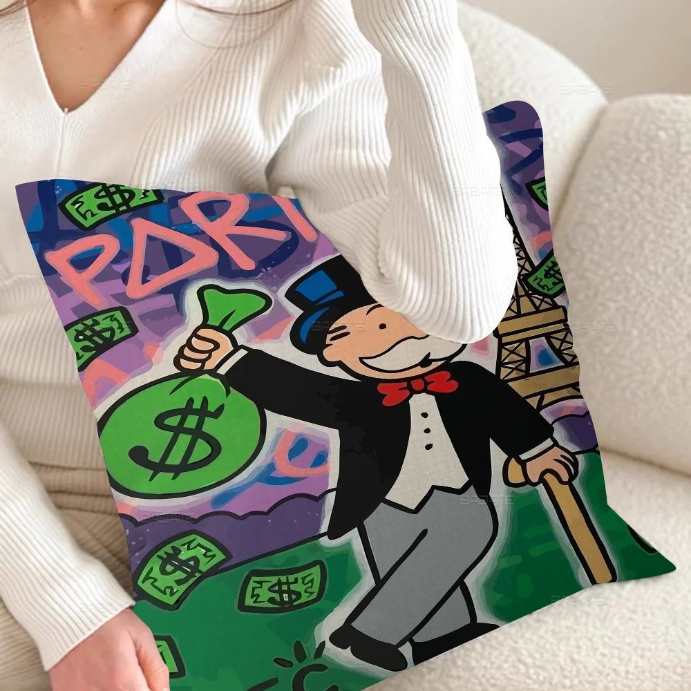 Graffiti Alec Monopoly Pillow Gift Home Office Decoration Bedroom Sofa Car Cushion CoverPillow Case