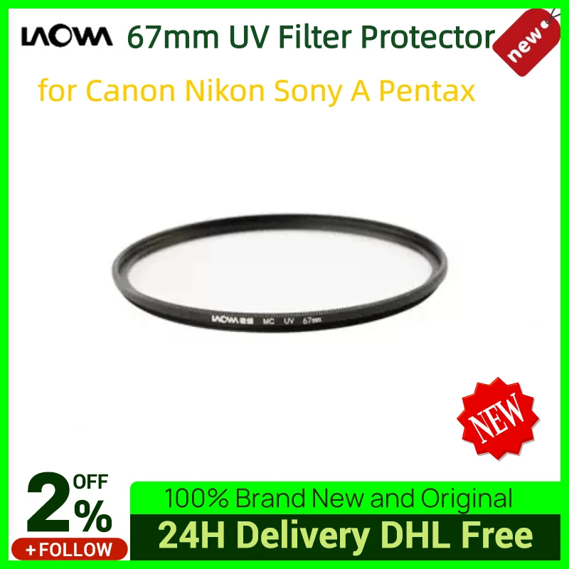 

Защитный УФ-фильтр Laowa 67 мм для Sony, Canon, Nikon, Pentax