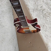 this is a brown used electric guitar it has a classic appearance and a unique and beautiful tone it is free to mail home