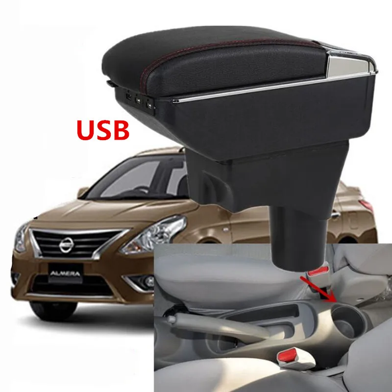 Автомобильный подлокотник для Nissan VERSA Sedan Latio Sunny 2012-2020 коробка хранения Renault Scala