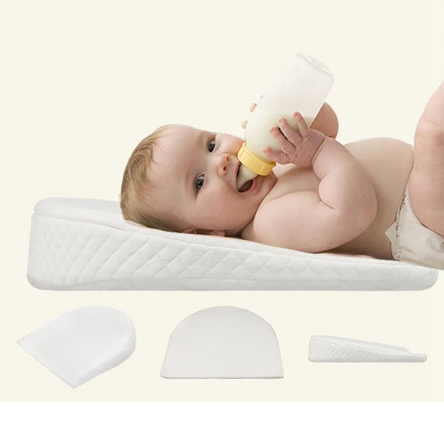 

Baby Sleep Positioner White Bassinet Baby Wedge Pillow Prevent Flat Head Anti Reflux Raised Colic Pillow Cushion Shaping Pillow