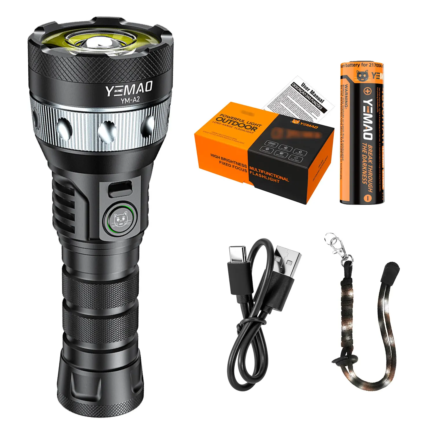 

YEMAO A2C 21700 Фонарик 6160lm