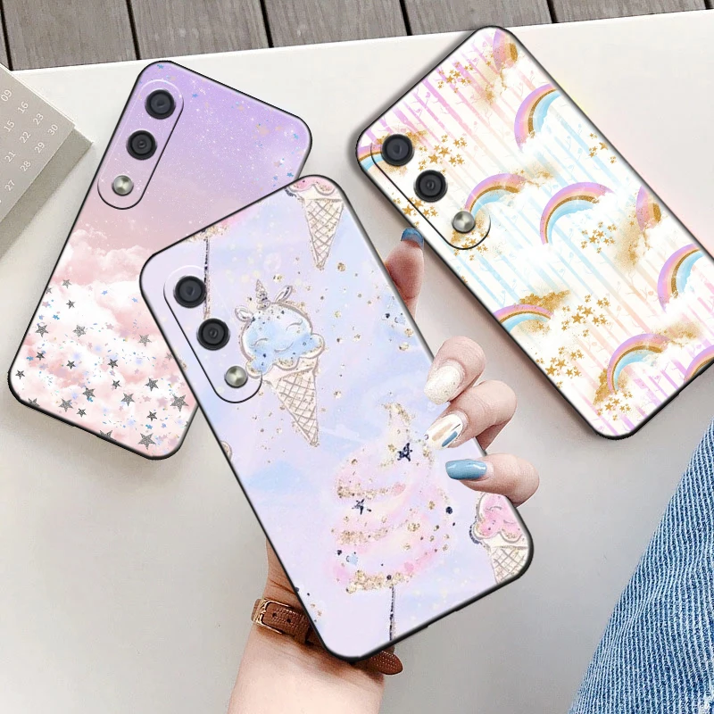 

Colorful Stars For Samsung A11 A21S A31 A32 A41 A51 A71 A52 A72 4G 5G Phone Case Back Black Coque Funda Soft