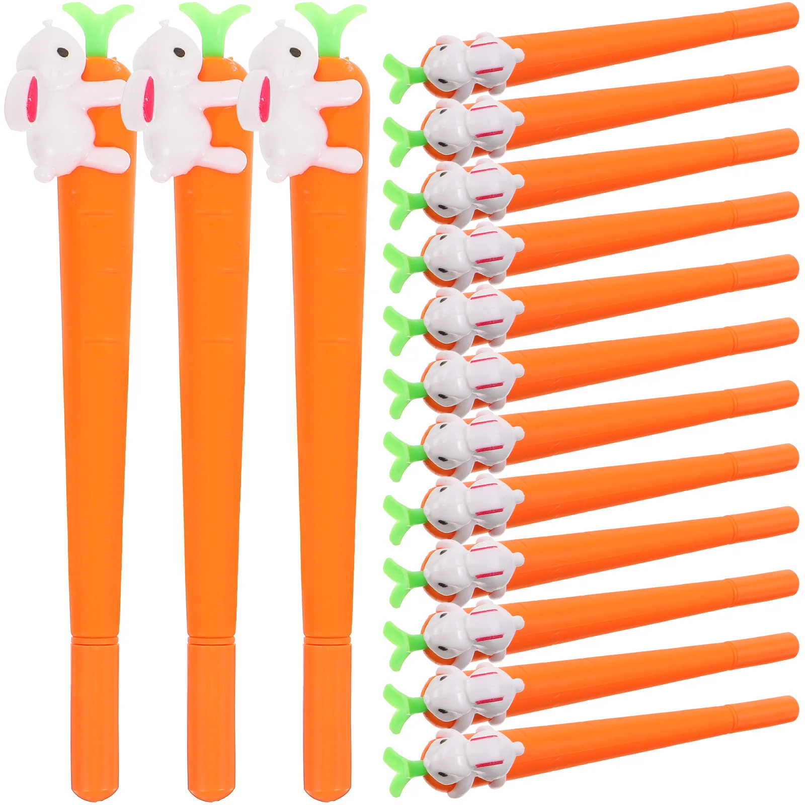 

15 Pcs Carrot Pen Mini Carrots 05mm Gel Rabbit Pattern Ink Silica Pens Adorable Office Shape Lovely