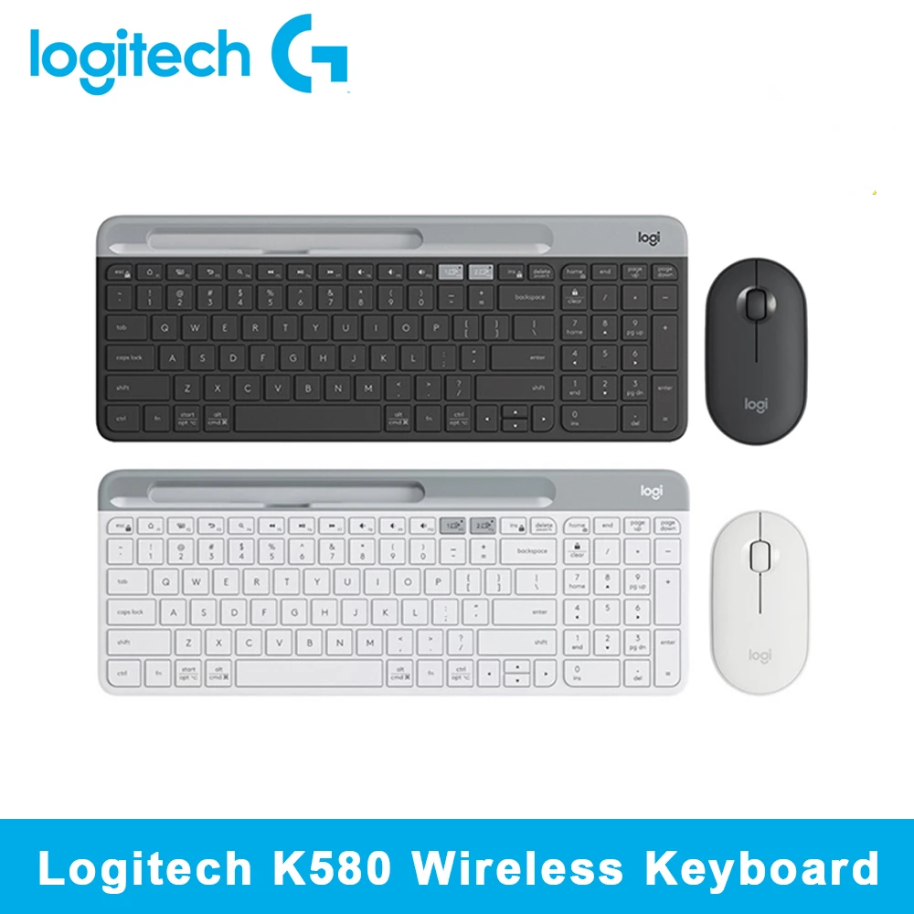 

Клавиатура Logitech K580 беспроводная, 2,4 ГГц, Bluetooth, два режима