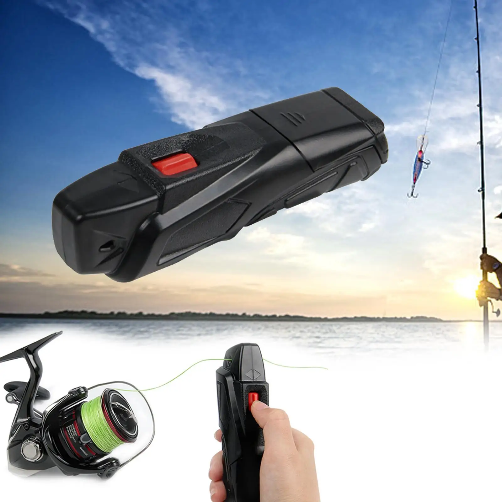 Electric Fishing Line Stripper Switch Button Design Easy to Change Lines 3.5M/S Multifunction Compact Fishing Reel Line Spooler